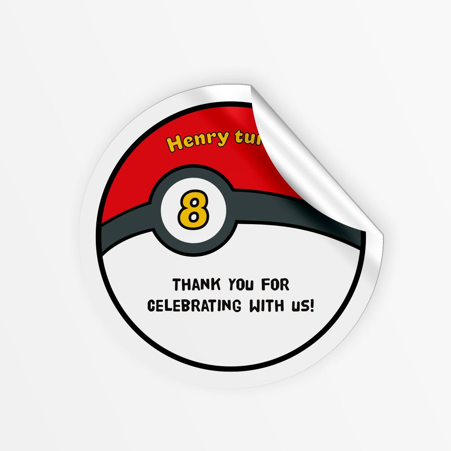 Battler party bag stickers