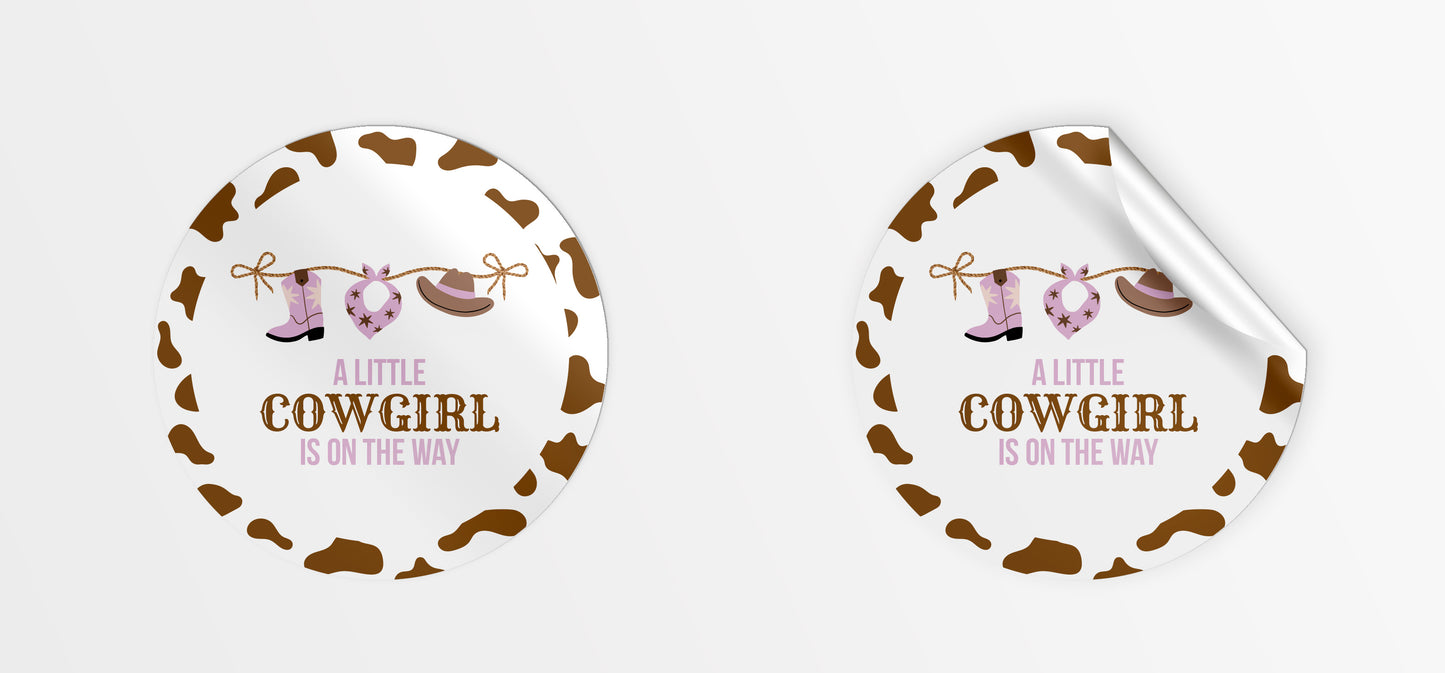 Baby Cowgirl Party Stickers