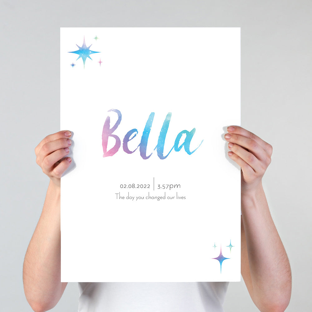 Rainbow - Birth Poster (Portrait)