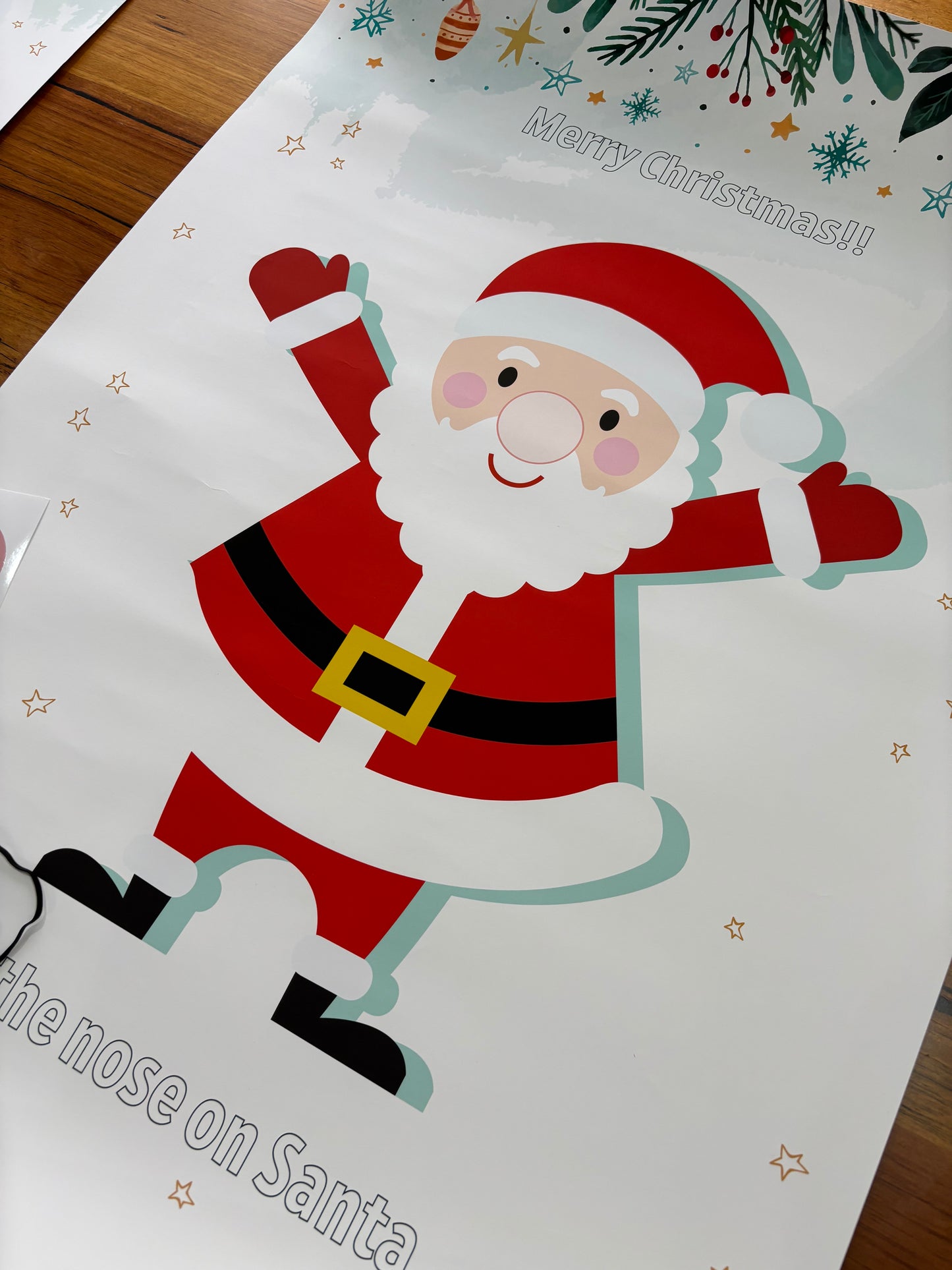 Pin the nose on Santa