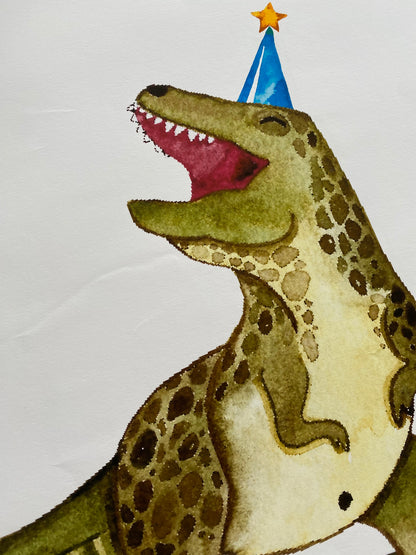 SECONDS - Pin the party hat on the dinosaur