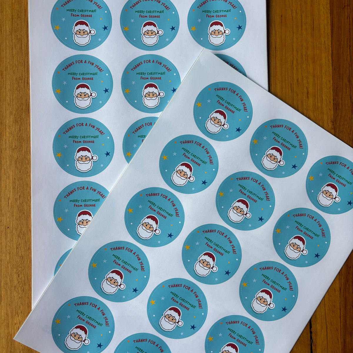 Happy Santa Christmas Stickers