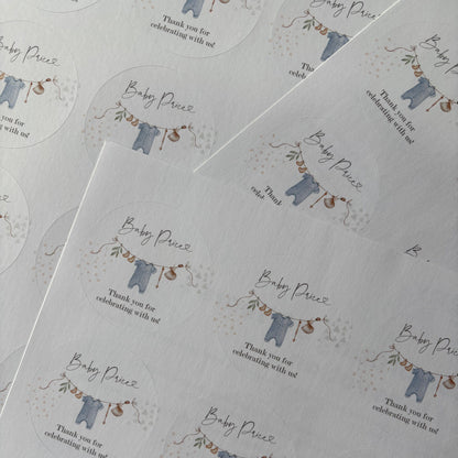 Baby Shower Stickers - Blue