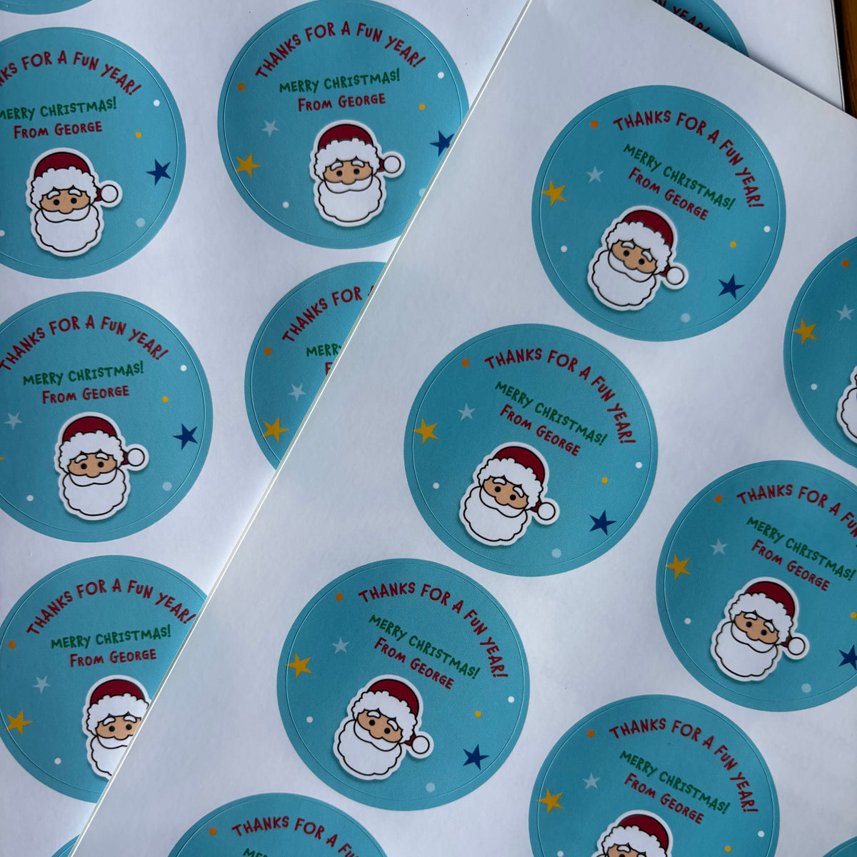 Happy Santa Christmas Stickers