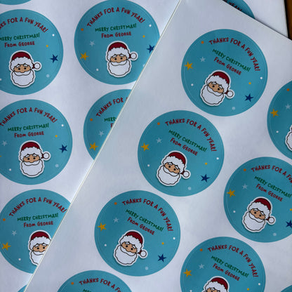 Happy Santa Christmas Stickers
