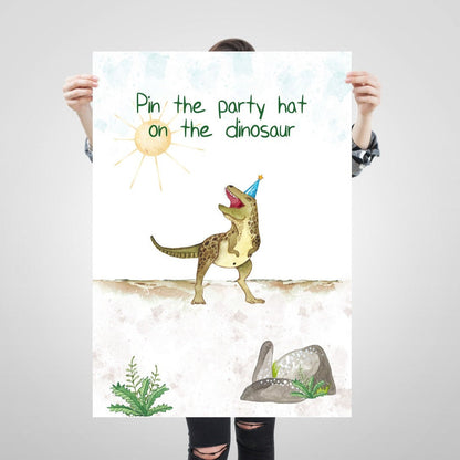 SECONDS - Pin the party hat on the dinosaur