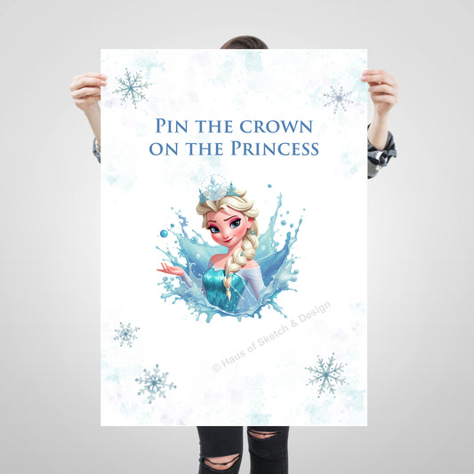 Pin the crown on the Ice Princess