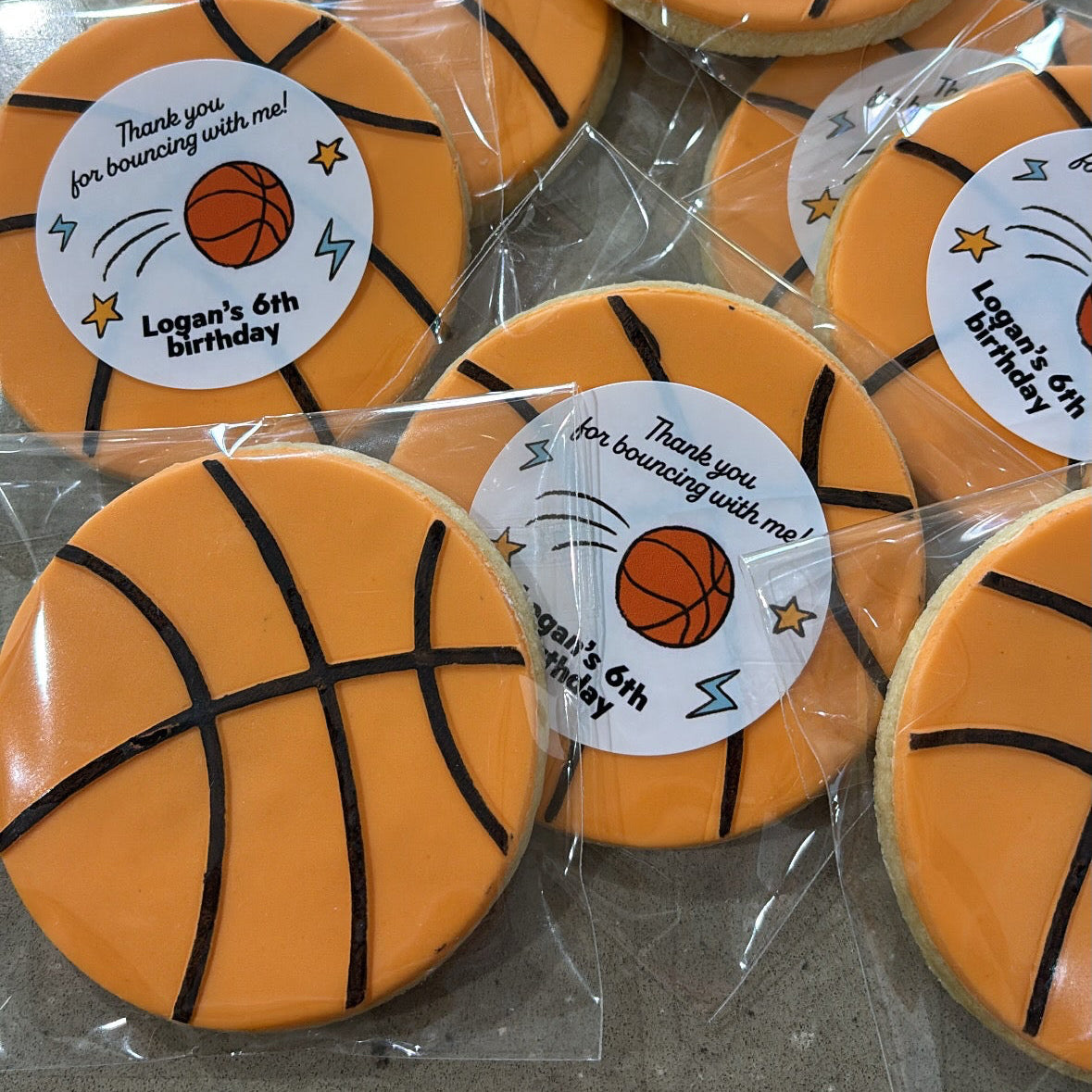 Basketball Party Stickers