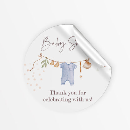 Baby Shower Stickers - Blue