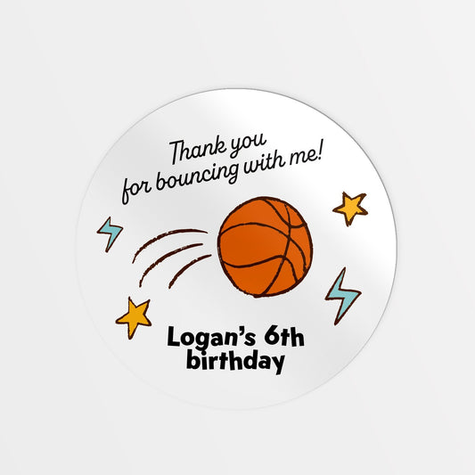 Basketball Party Stickers