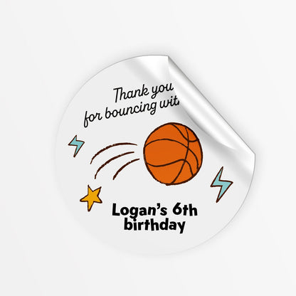 Basketball Party Stickers