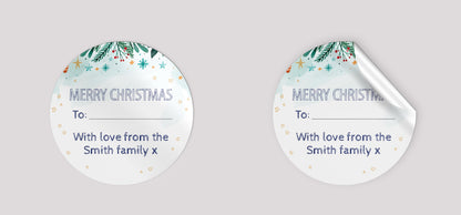 Personalised Christmas gift labels - round