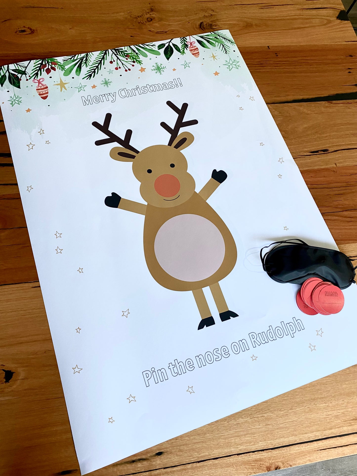 Pin the nose on Rudolph