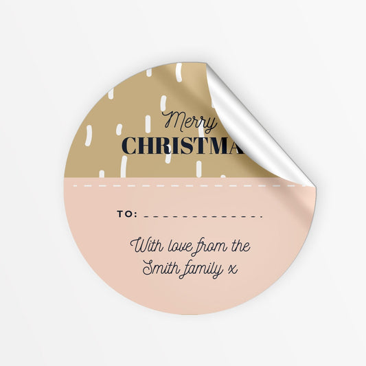 Personalised Christmas gift labels - round