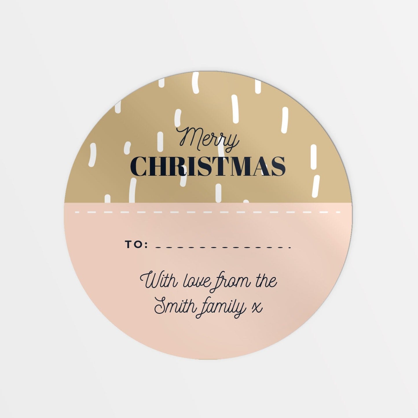 Personalised Christmas gift labels - round