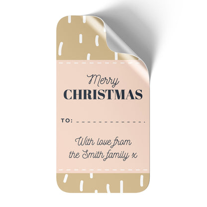 Personalised Christmas gift labels - rectangle