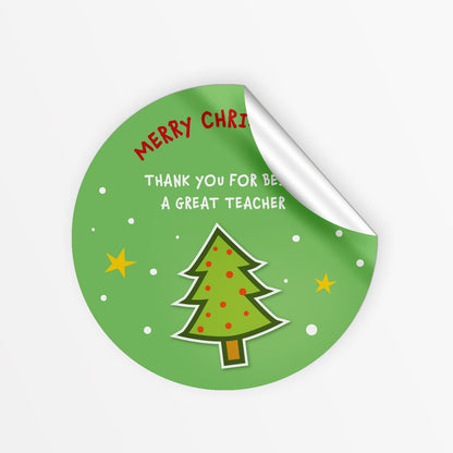 Merry Tree Christmas Stickers