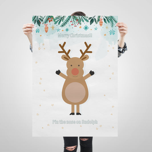 Pin the nose on Rudolph