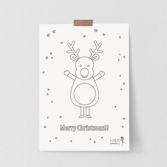 Free download - Rudolph colouring sheet