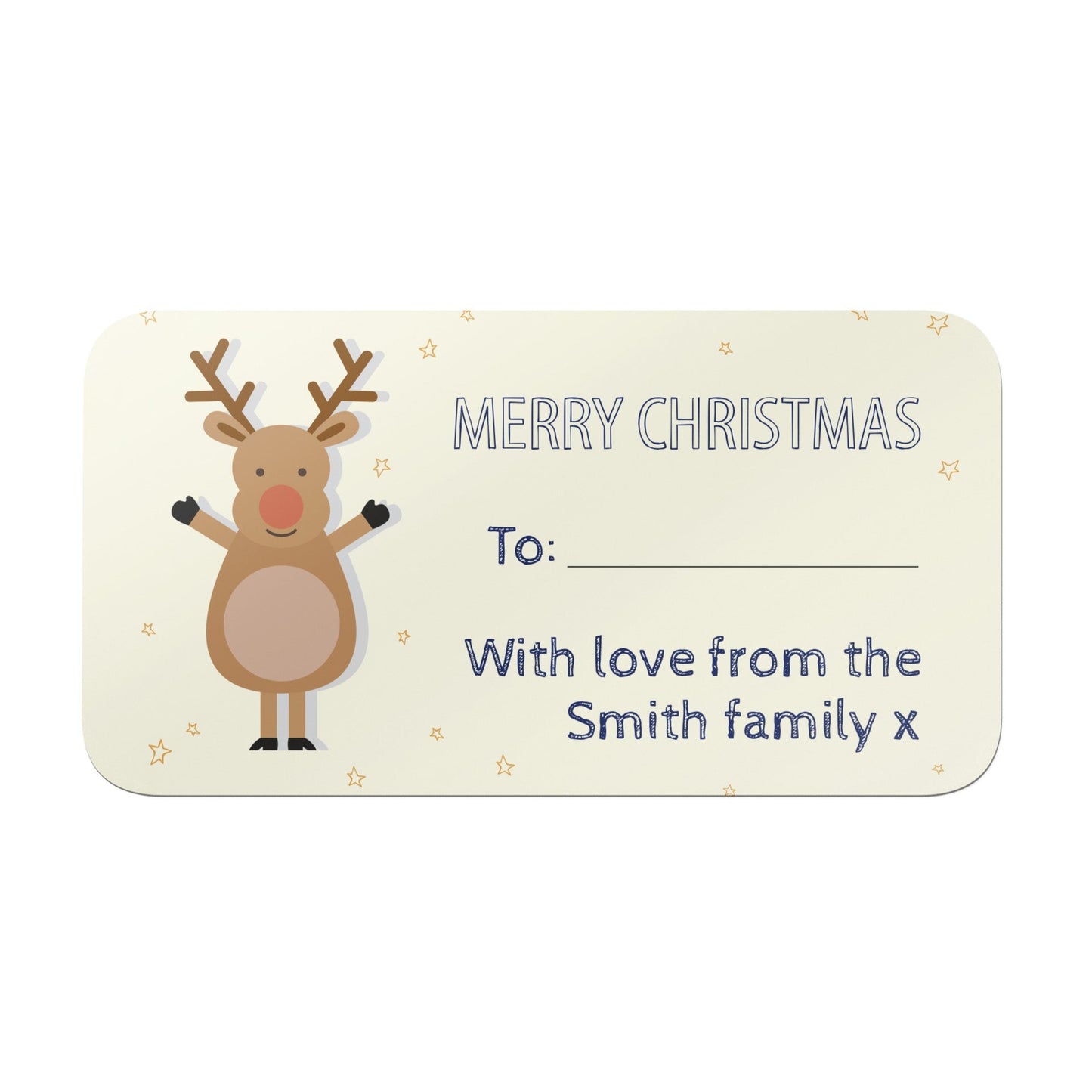 Personalised Rudolph gift labels