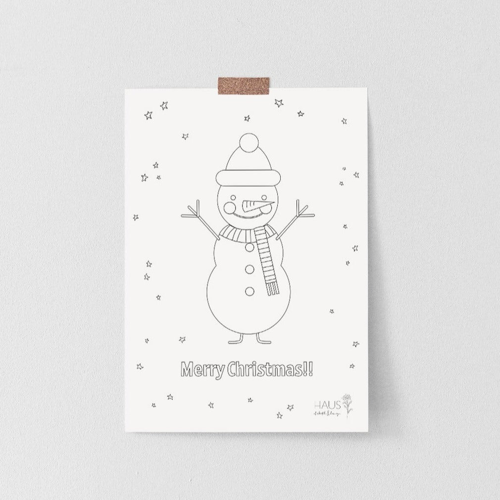 Free download - Snowman colouring sheet