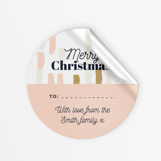 Personalised Christmas gift labels - round