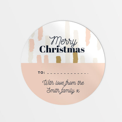 Personalised Christmas gift labels - round