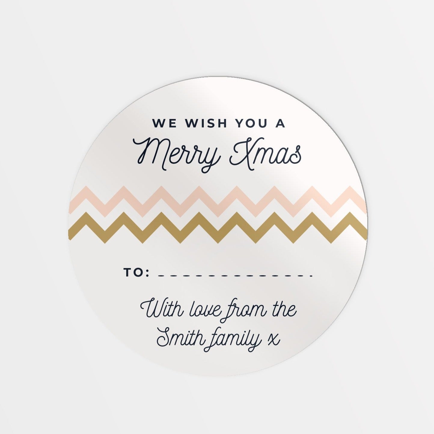 Personalised Christmas gift labels - round