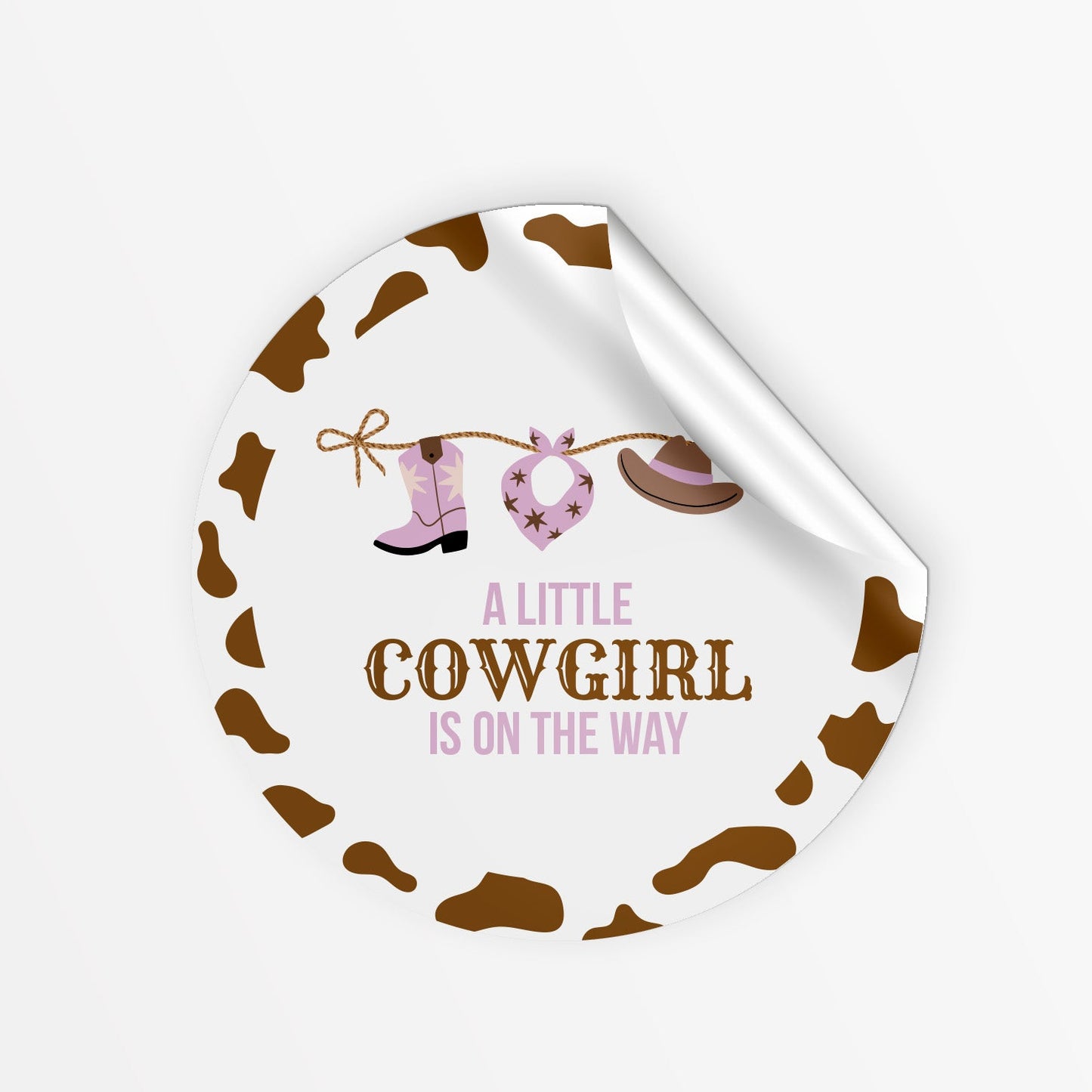 Baby Cowgirl Party Stickers