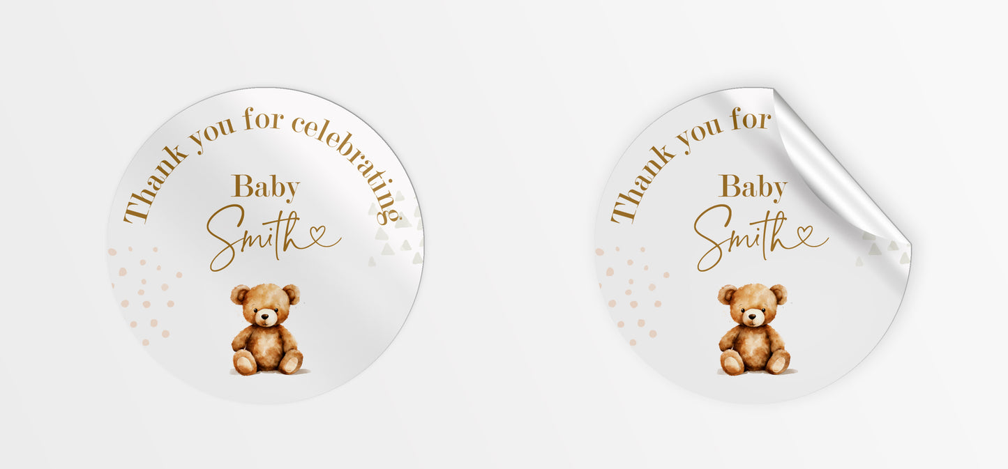 Teddy Party Stickers