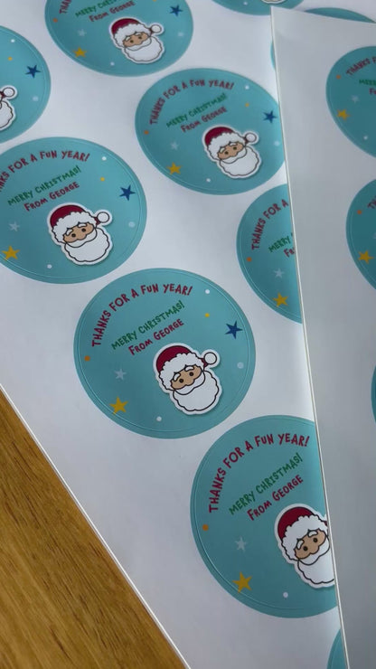 Happy Santa Christmas Stickers