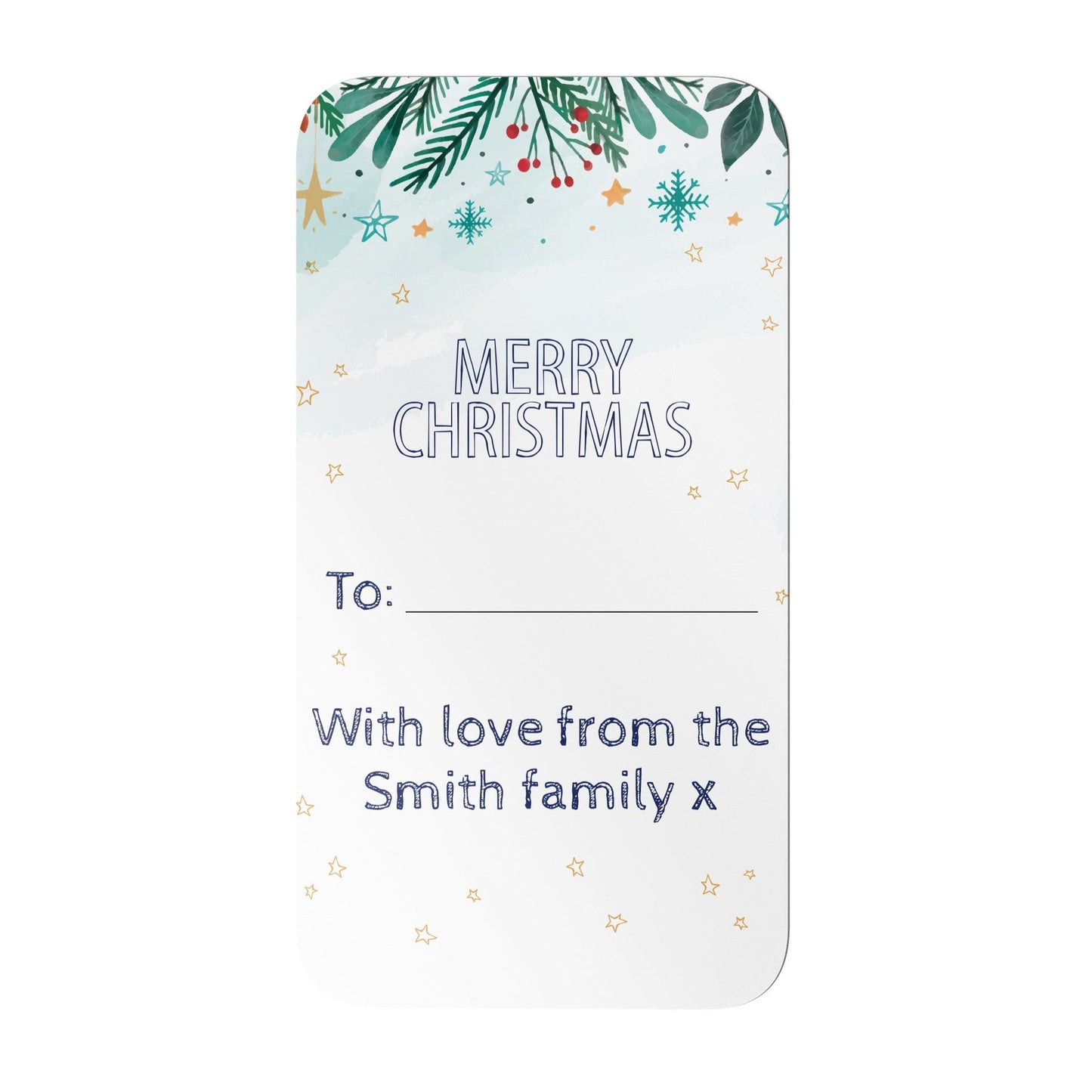 Personalised Christmas gift labels - rectangle