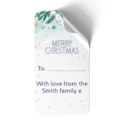 Personalised Christmas gift labels - rectangle