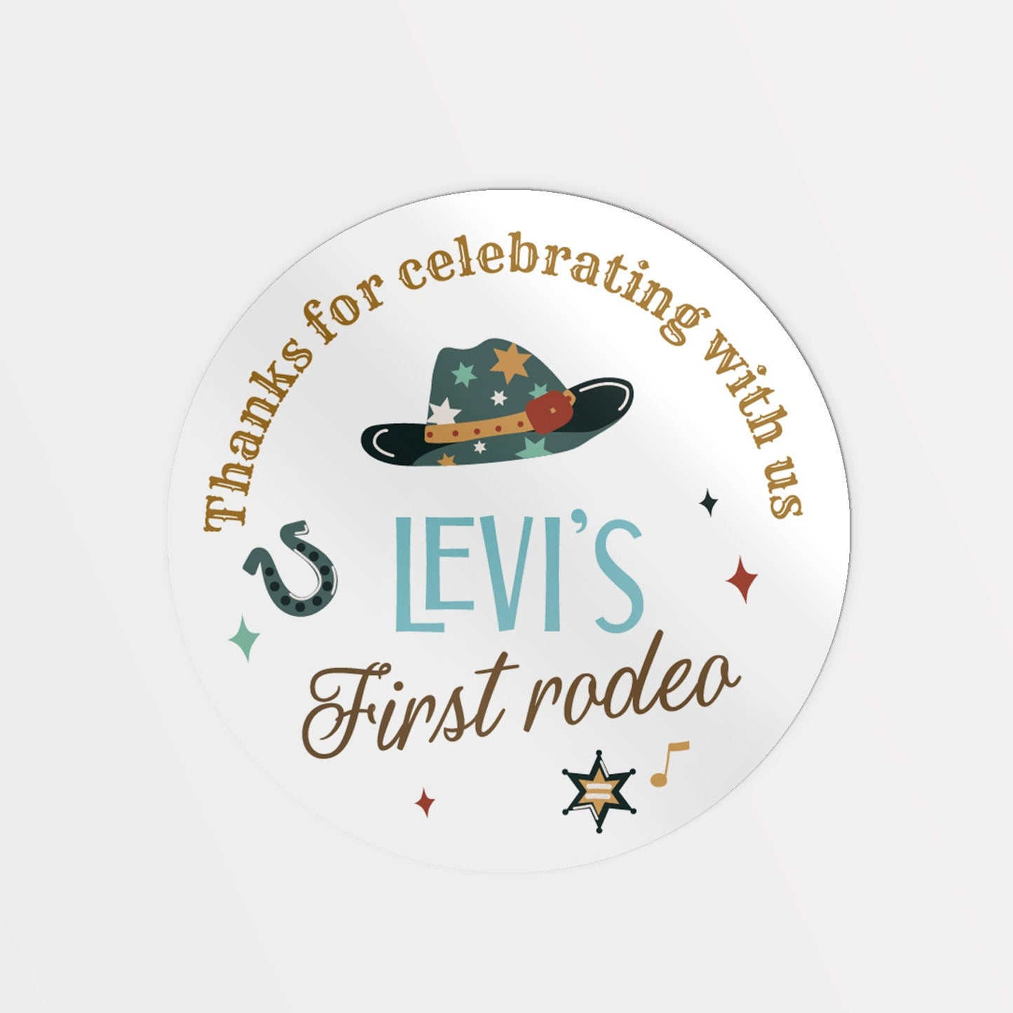 Rodeo Party Stickers