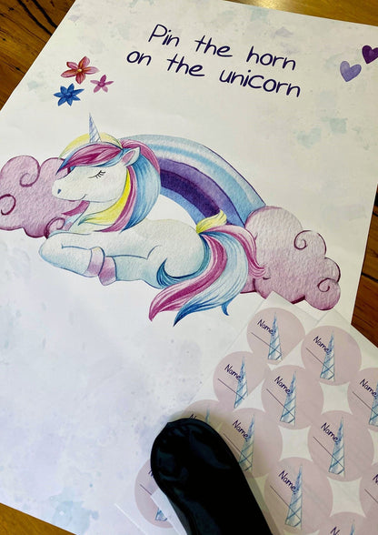 Pin the horn on the unicorn