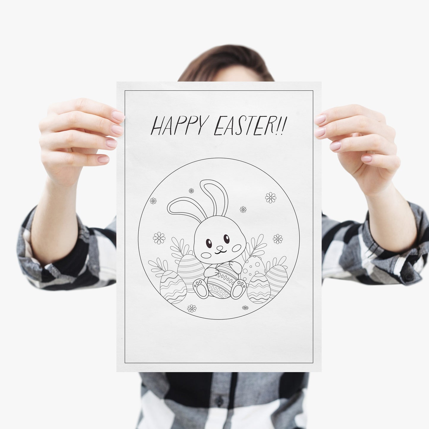 FREE colouring in sheet - Easter Bunny