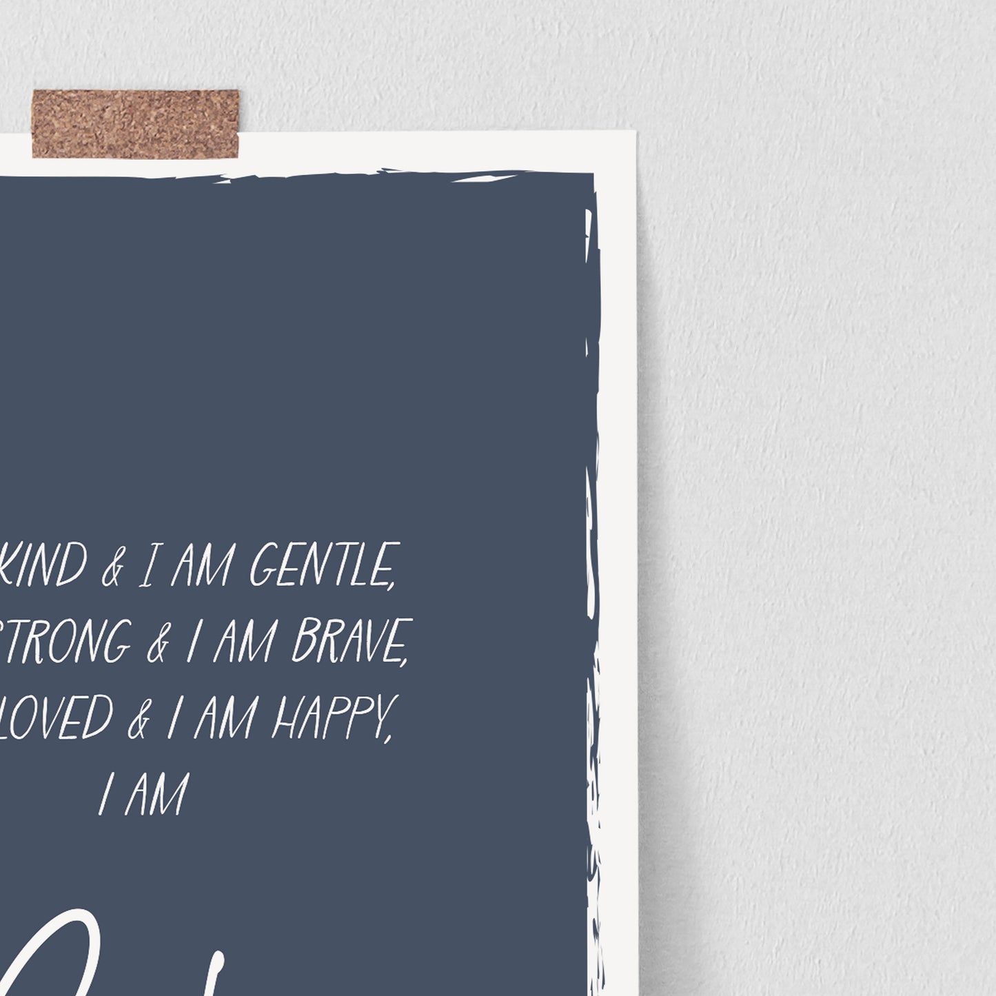 Personalised Affirmation Poster - Navy